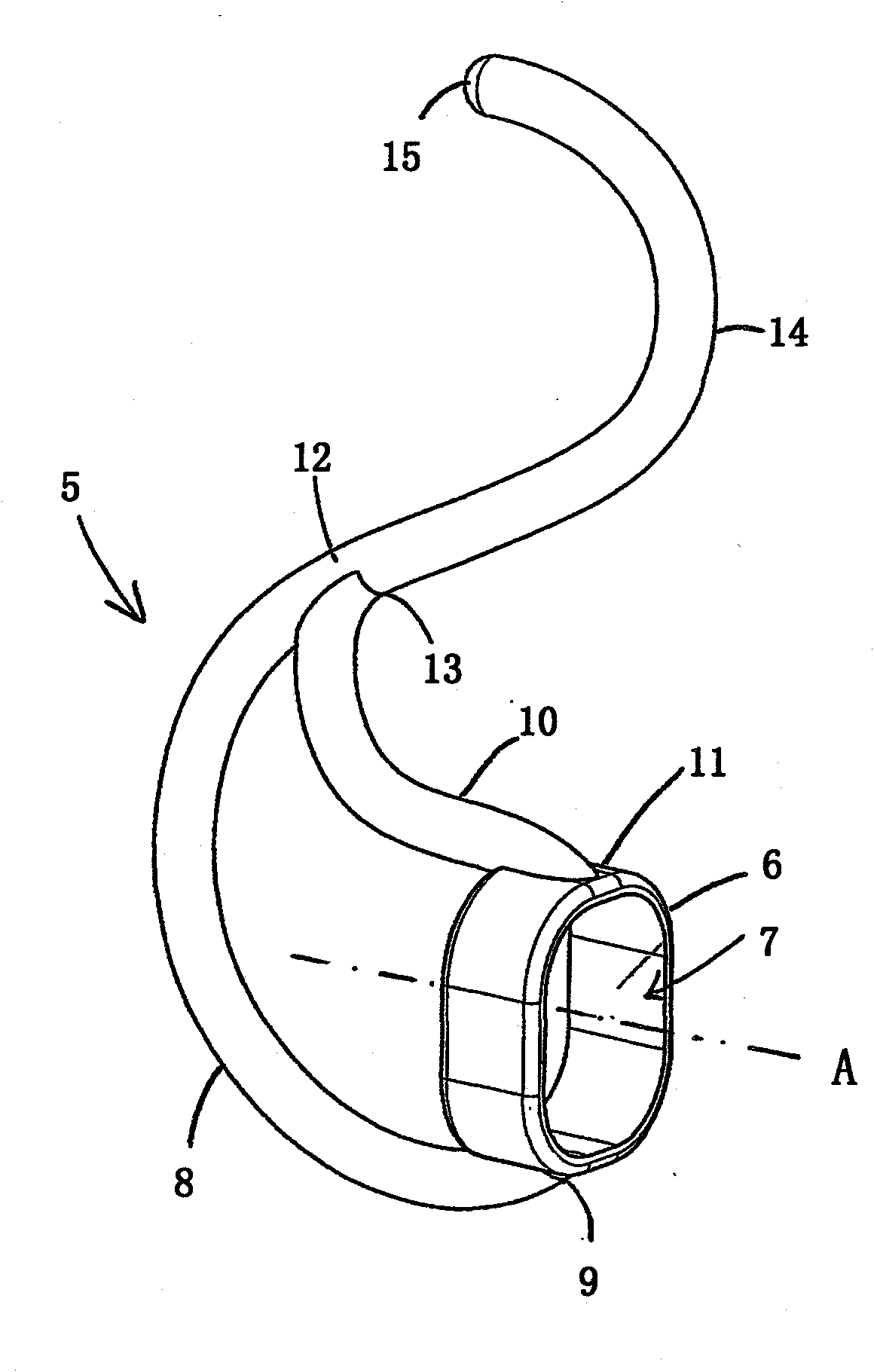 A retaining module for the earpiece of a hearing aid