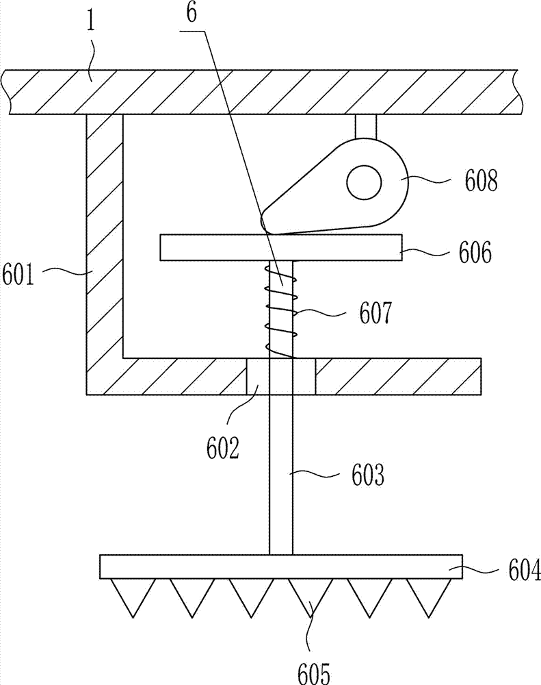 Talcum powder uniform scattering device for tying shoe laces