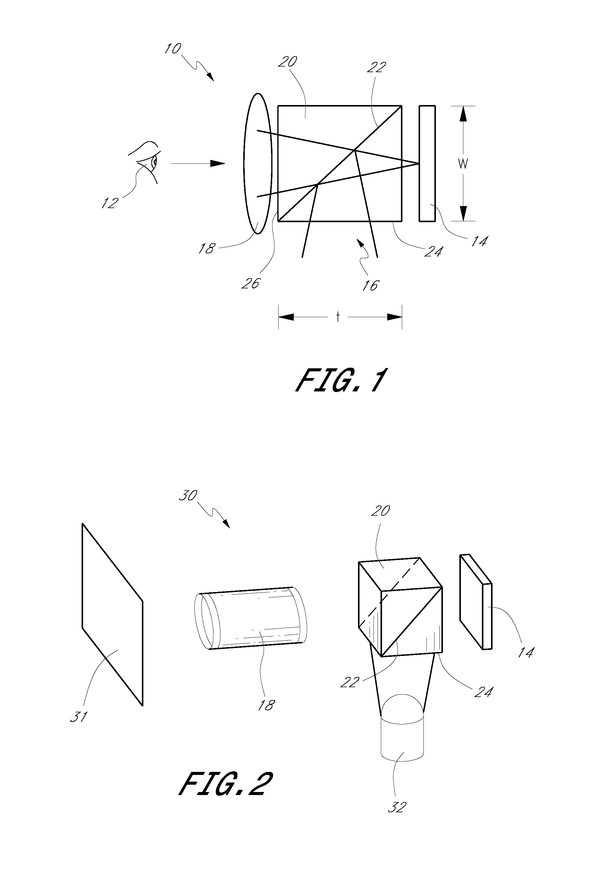 Optical combiner designs and head mounted displays