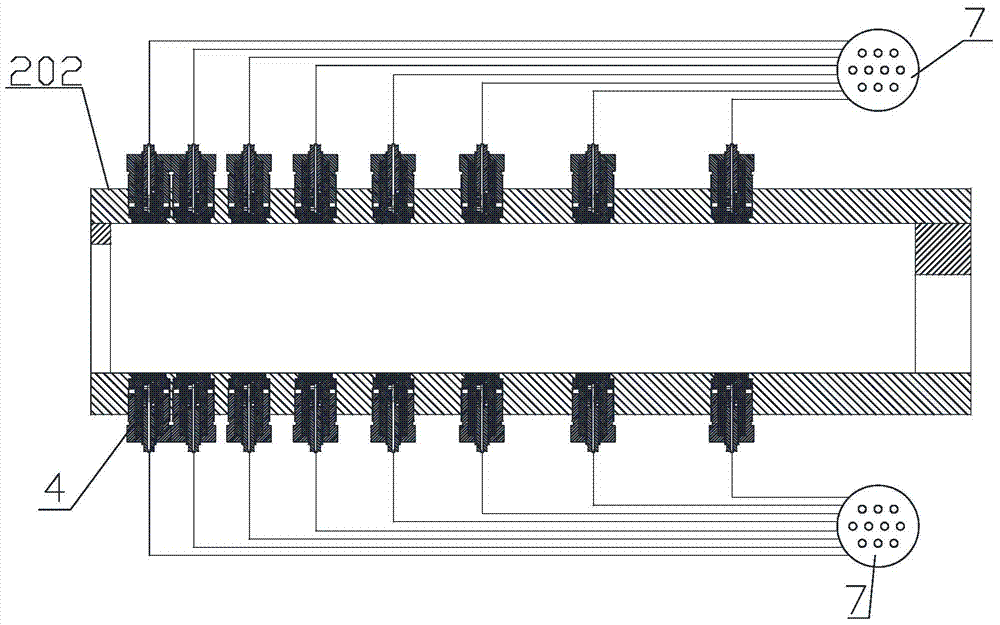 Measuring device for determining invasion depth of mud filtrate