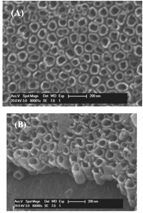 Preparation method of titanium dioxide nanotube thin film with visible-light activity