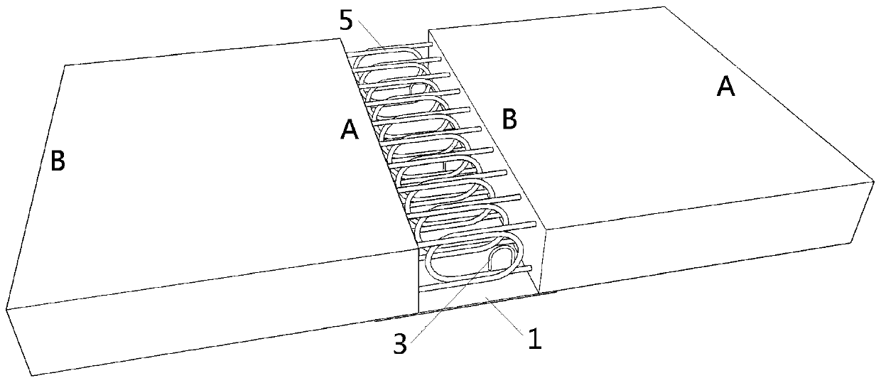 Construction process of wet joint connecting structure of prefabricated bridge deck slab