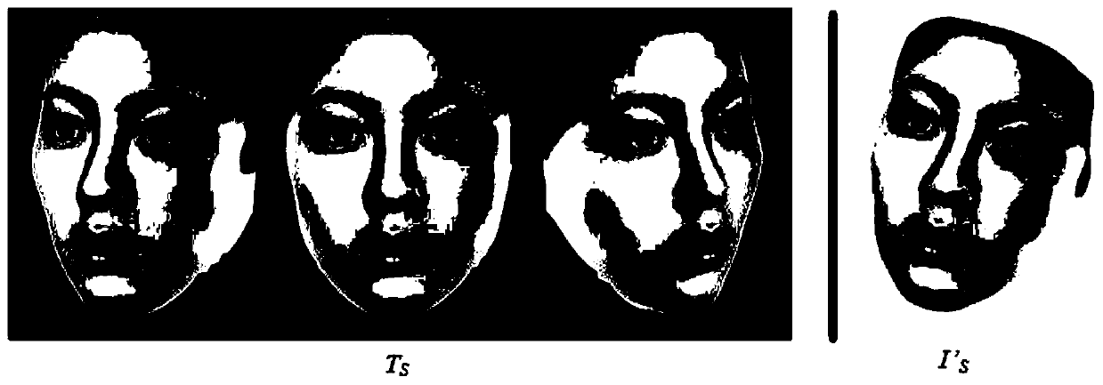 Image face changing method based on local occlusion condition