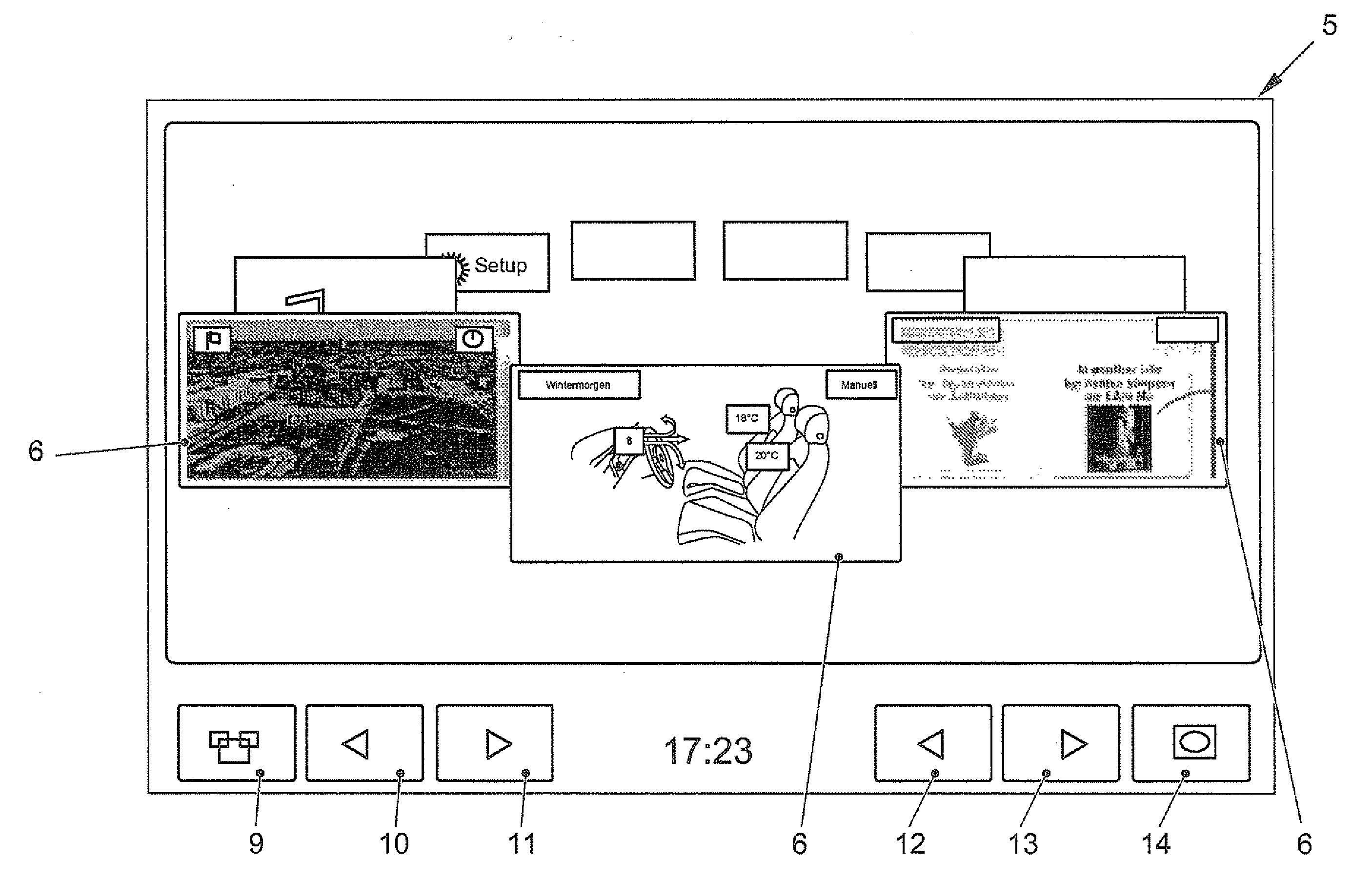 Method for displaying information in a vehicle and display device for a vehicle