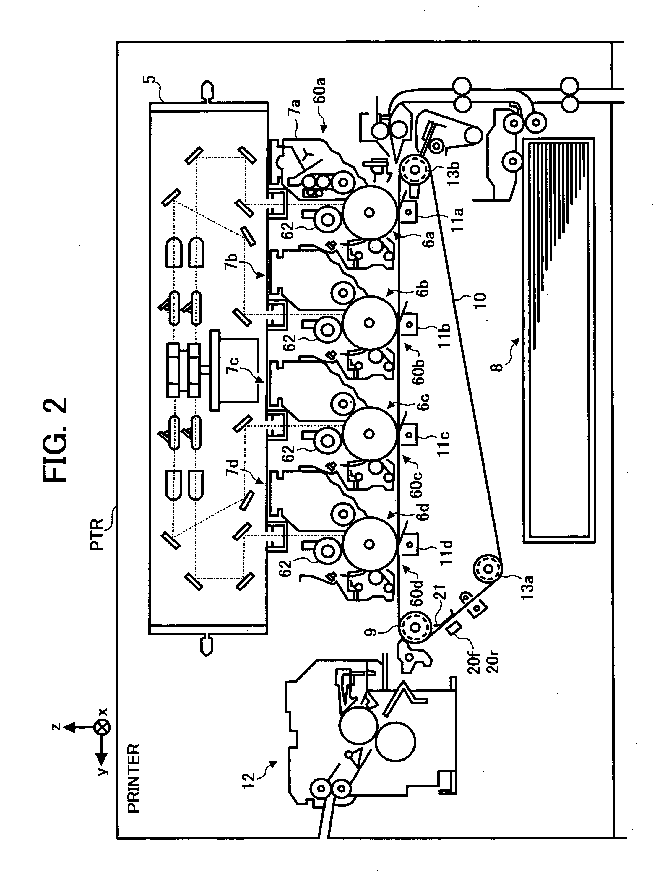 Color imgae forming device and color deviation detection device for the same