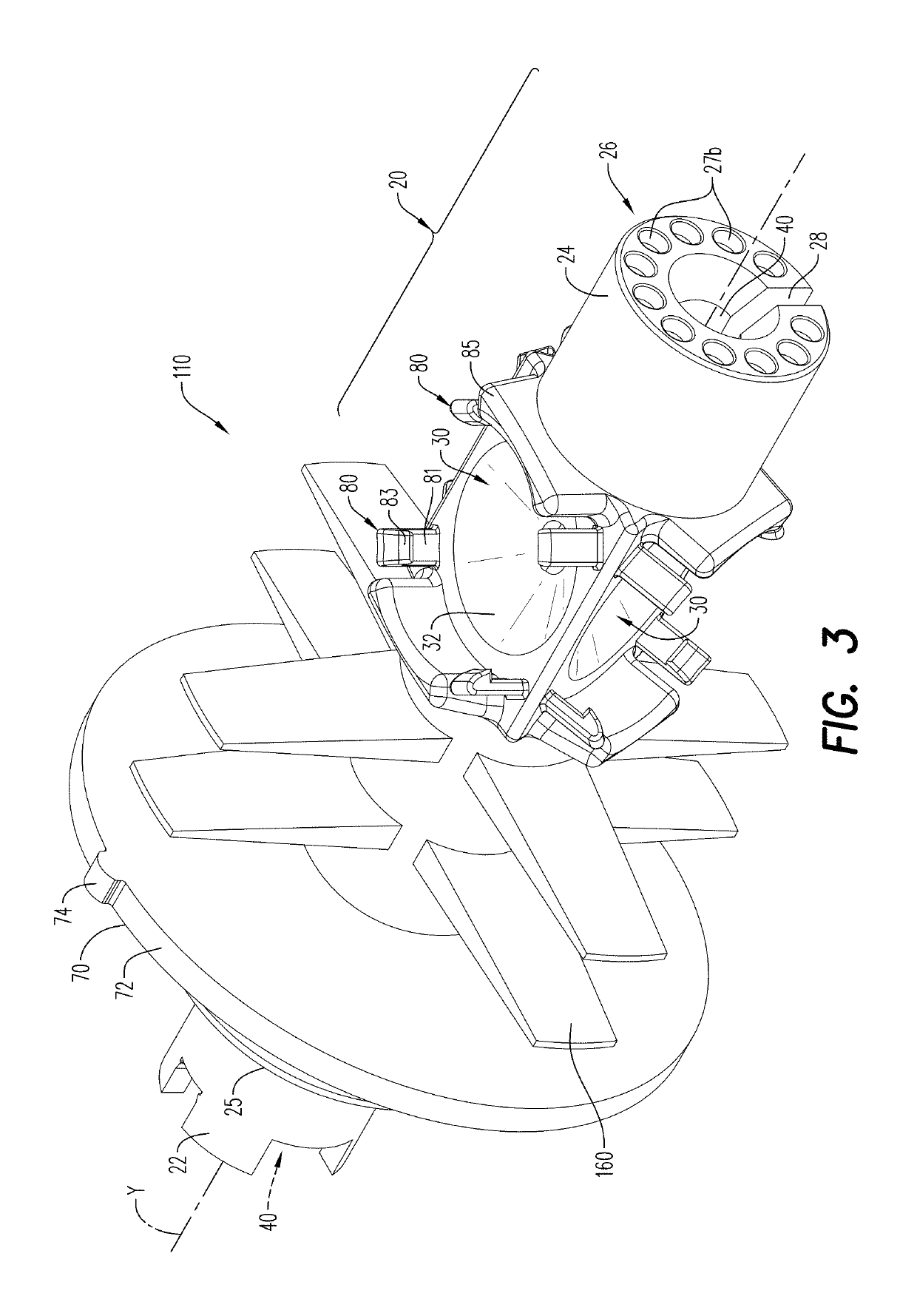 Positioning device for shaped charges in a perforating gun module