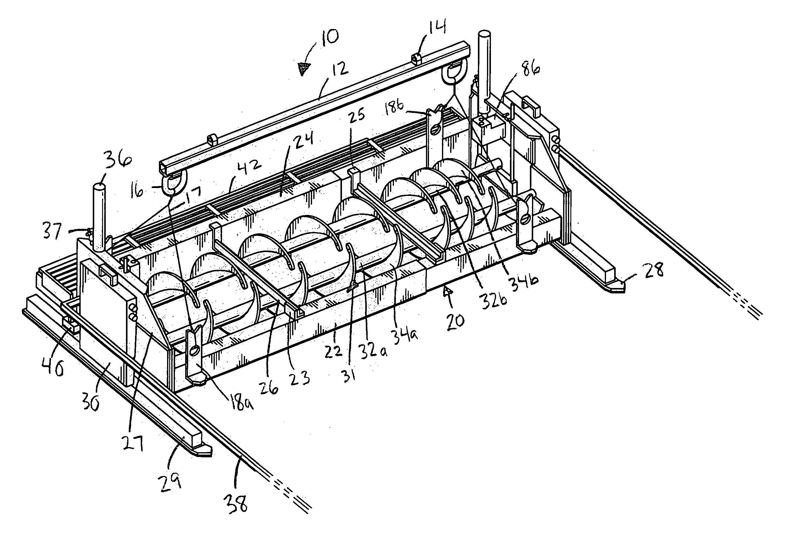 Portable drag box with automated shearing device