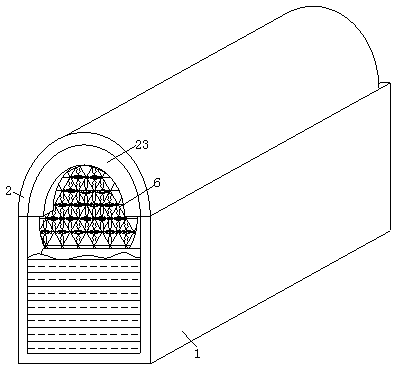 Catch type flocculation treatment device for advection section of textile wastewater