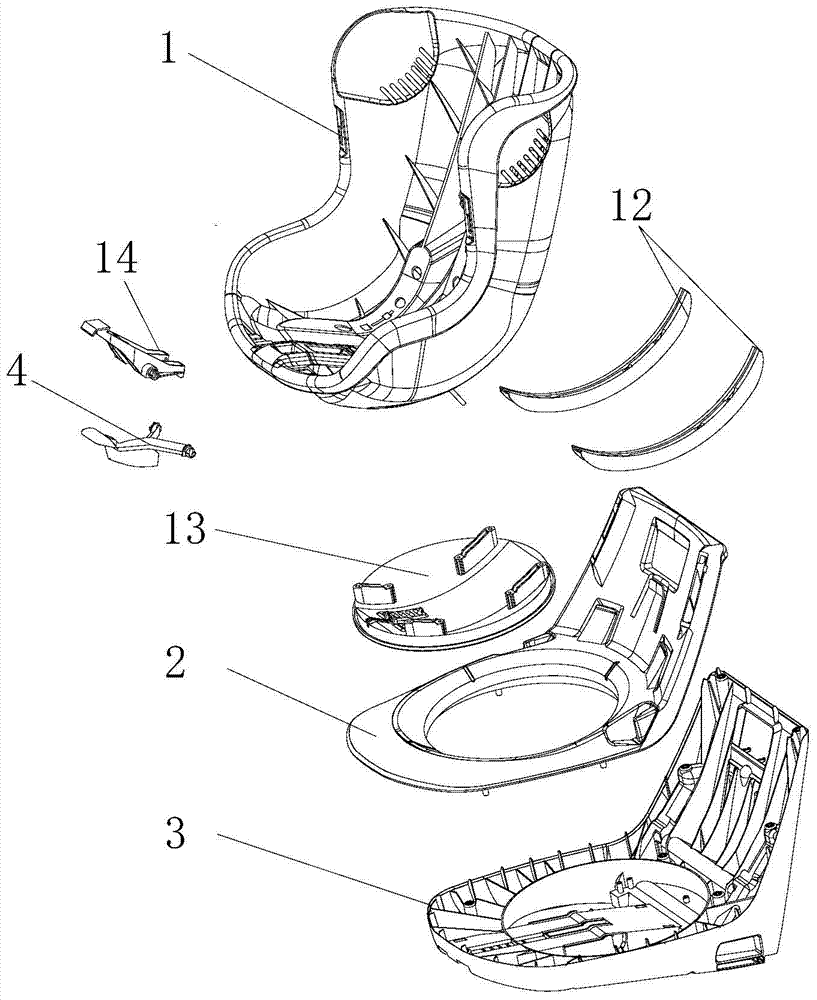 360-degree swivel and pitch-adjustable child safety seat