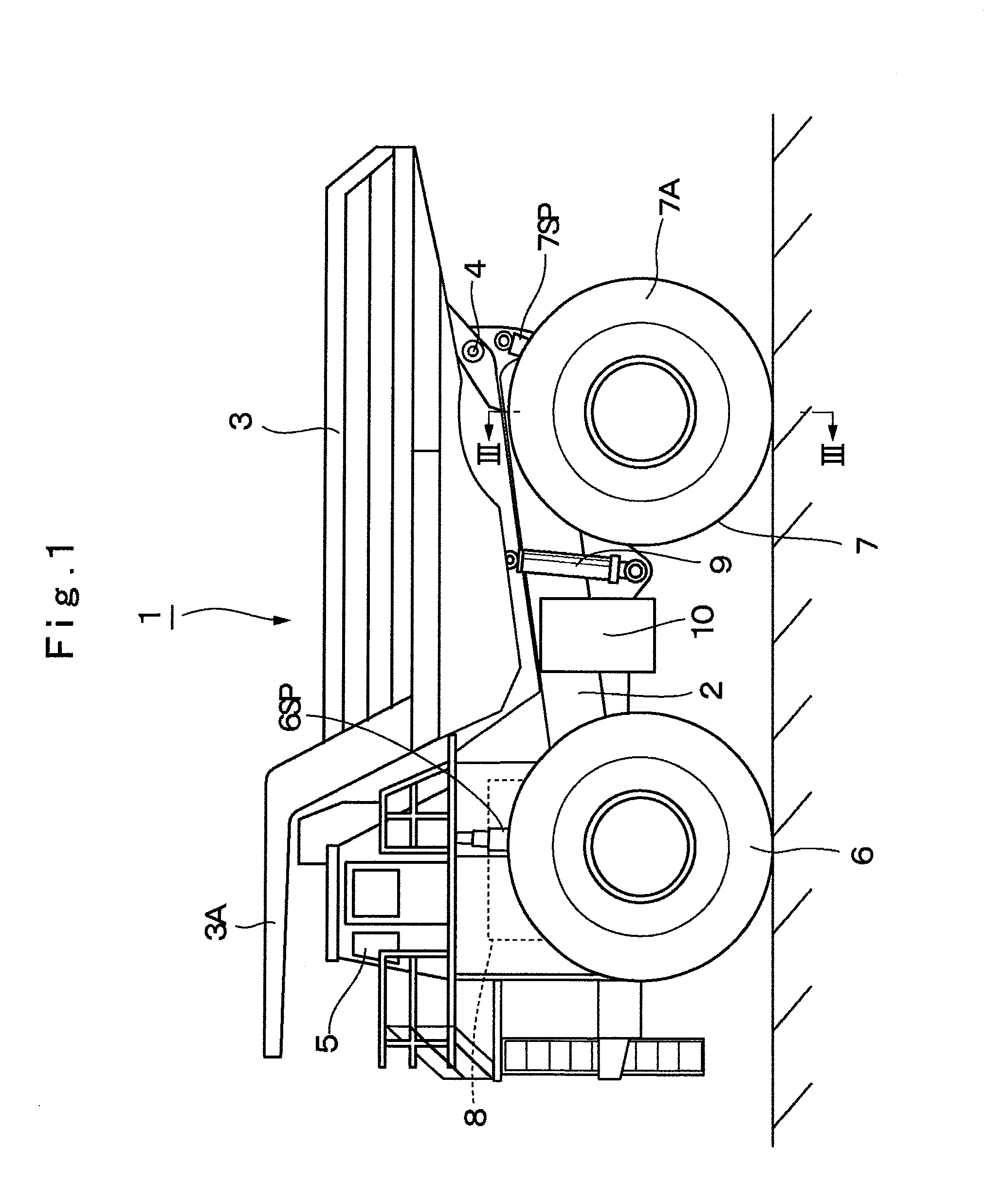 Travel drive device for dump truck