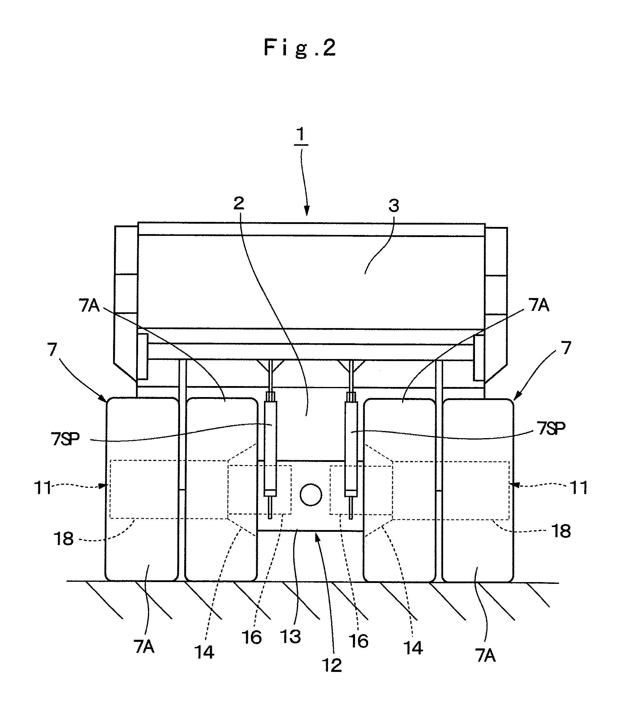 Travel drive device for dump truck