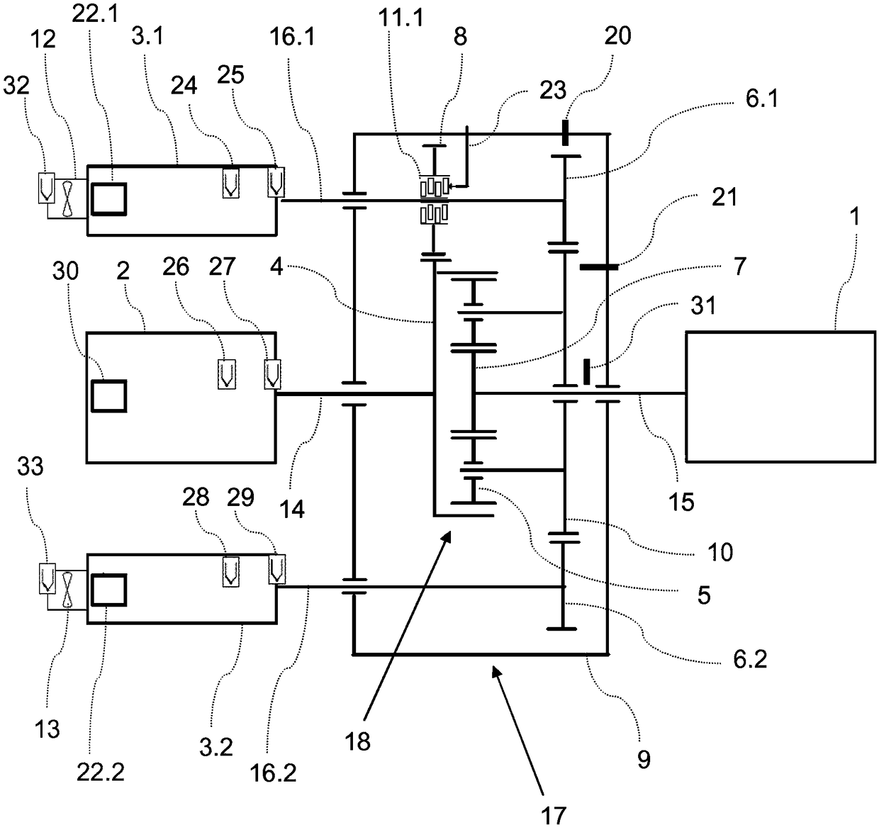 Drive device and method for speed limitation