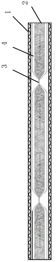 Structure capable of preventing down feather displacement and penetration and maintaining fabric elasticity and manufacturing technology thereof