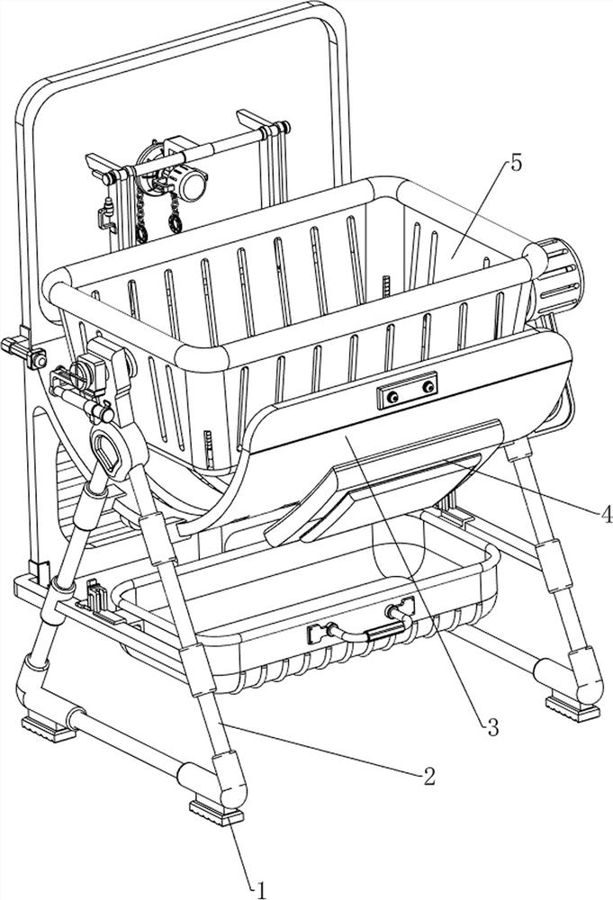 Automatic shaking sleep-aiding bed for postpartum baby in medical obstetrics and gynecology department