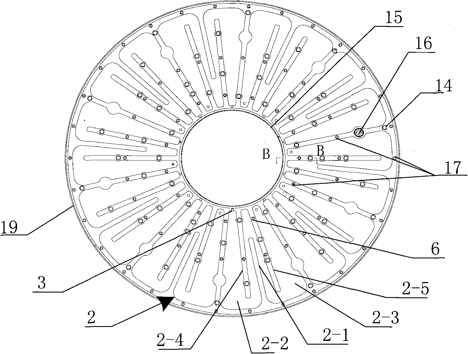 Upper polishing disk of polishing machine