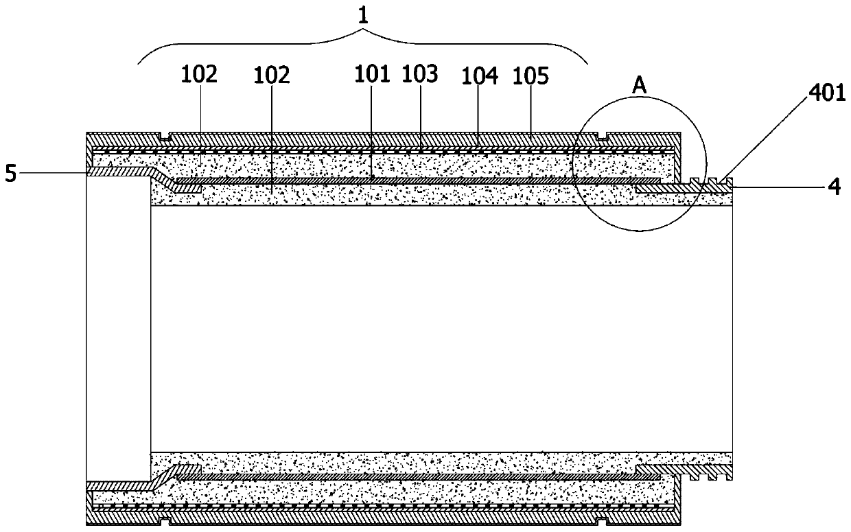 High-quality prestressed steel cylinder concrete pipe and production process thereof