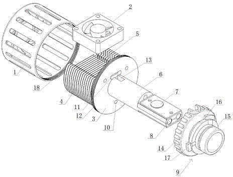 Efficient radiating LED automotive headlamp