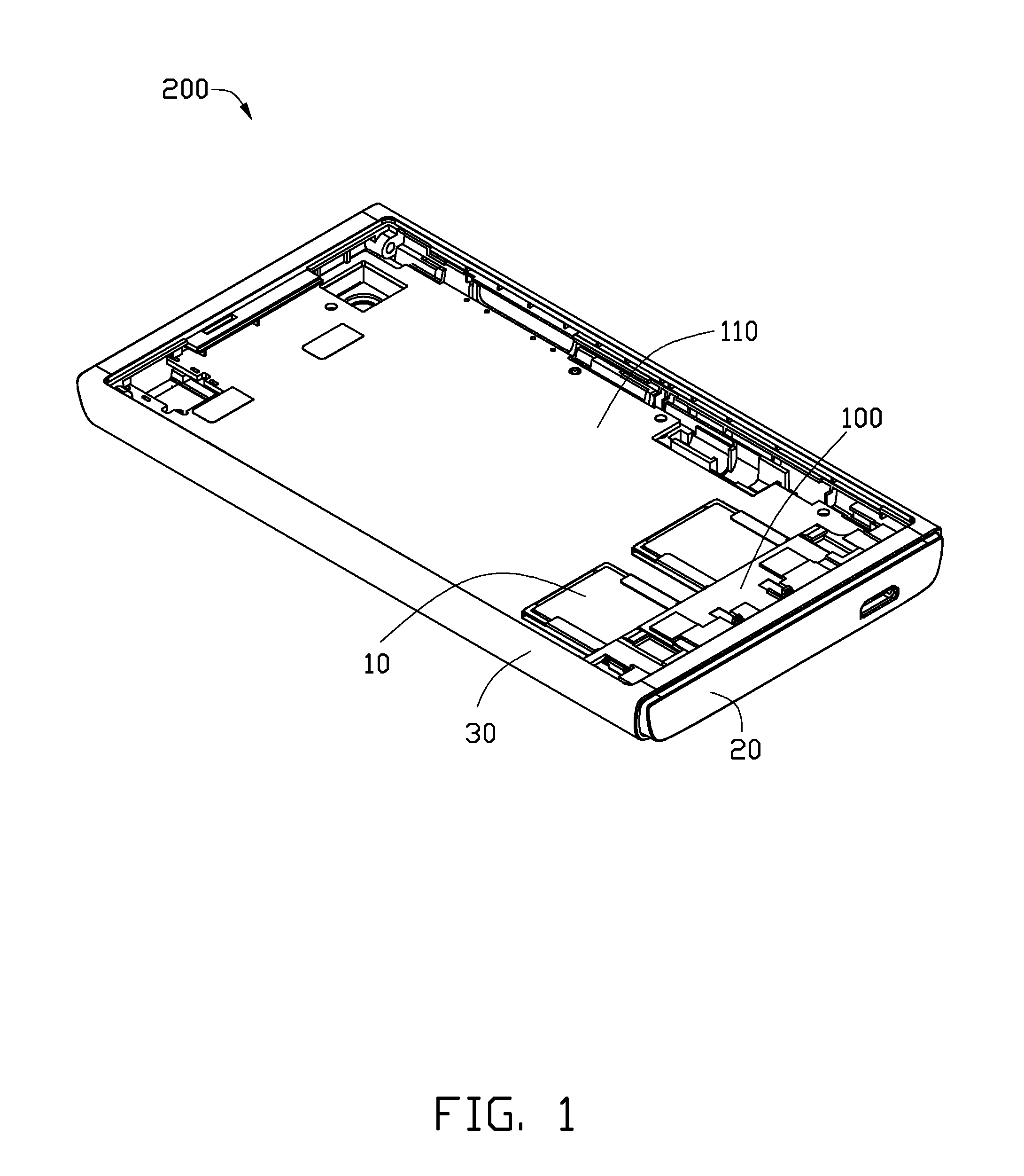 Chip card holder with protective cover for portable electronic devices