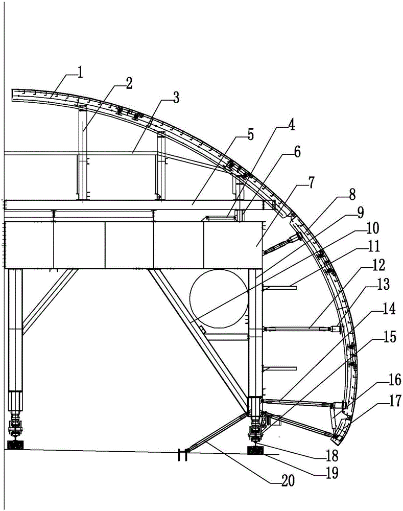 Continuous construction method for tunnel emergency parking strip cast-in-situ lining by quickly disassembling and assembling trolley