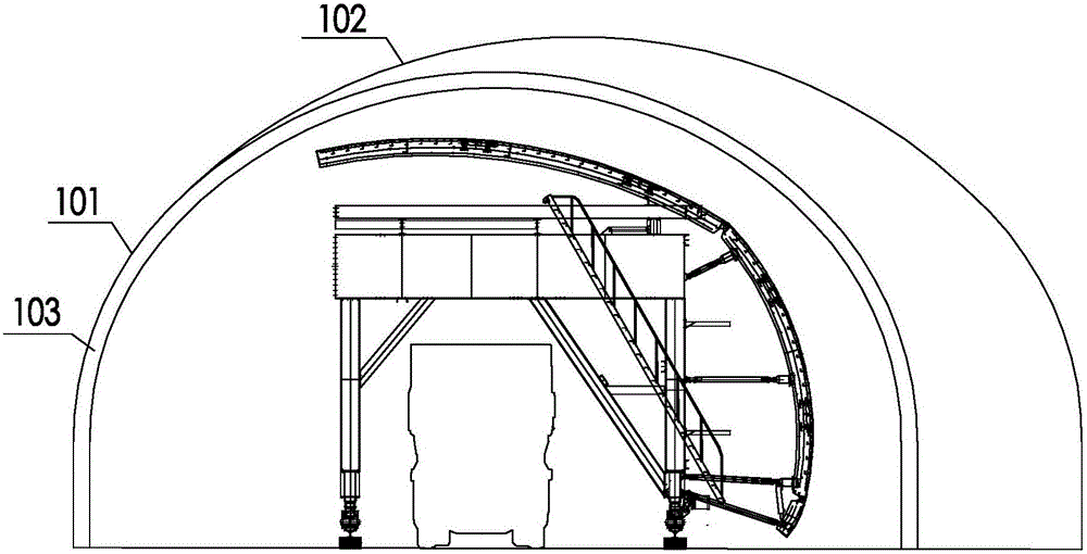 Continuous construction method for tunnel emergency parking strip cast-in-situ lining by quickly disassembling and assembling trolley