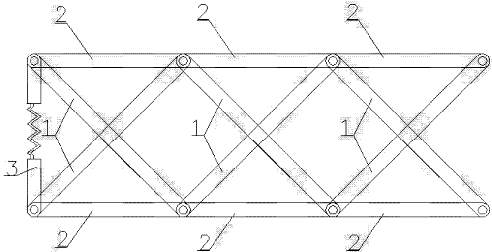 Synchronous folding truss