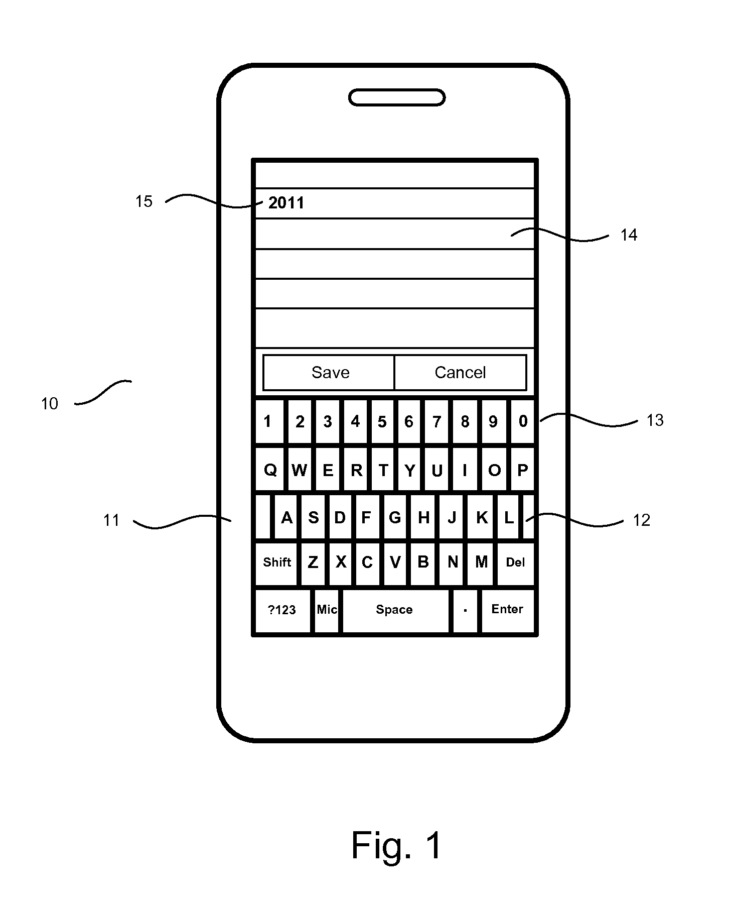 Touch screen alpha numeric keyboard