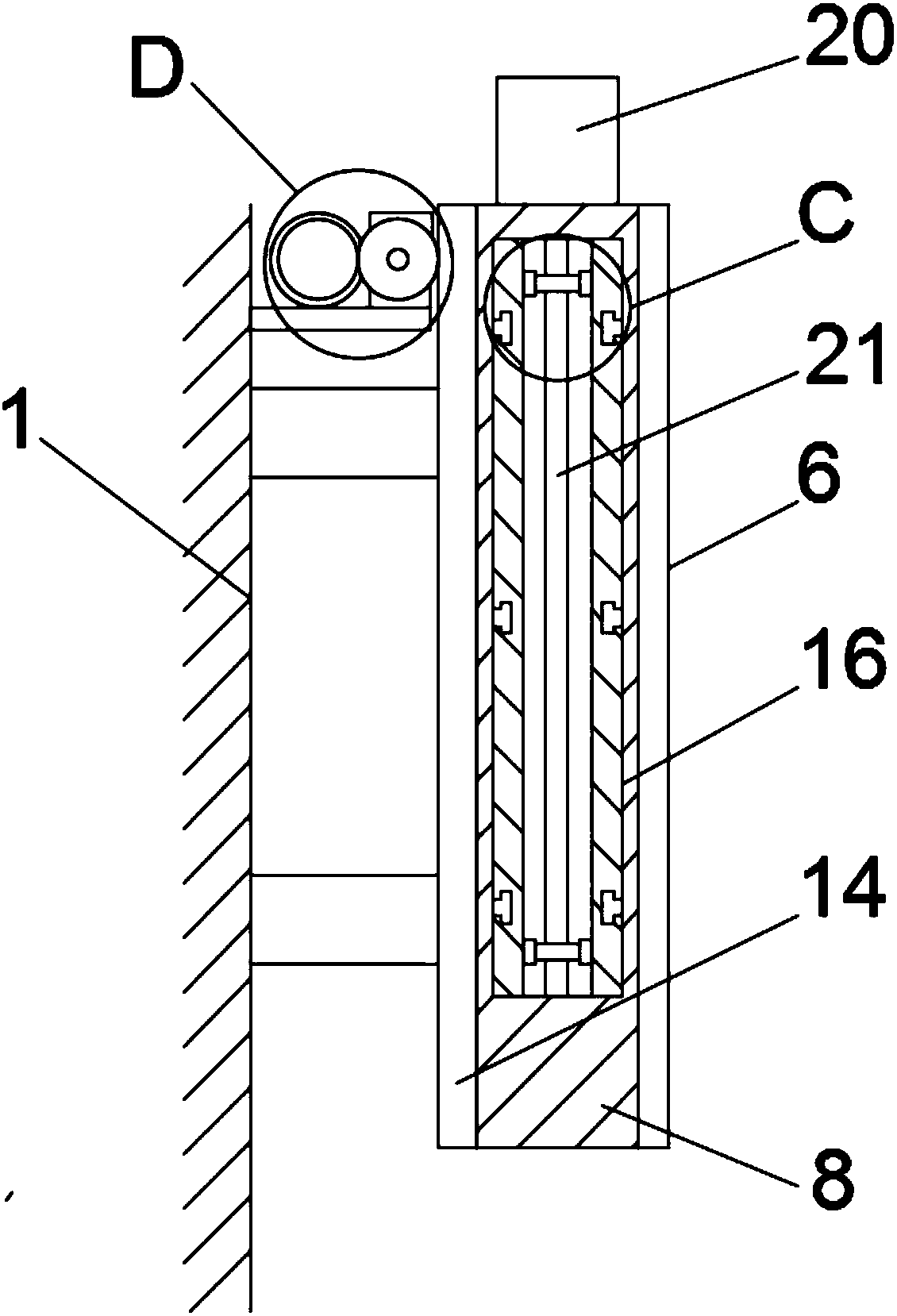 Falling-prevention protecting device for railway traffic platform