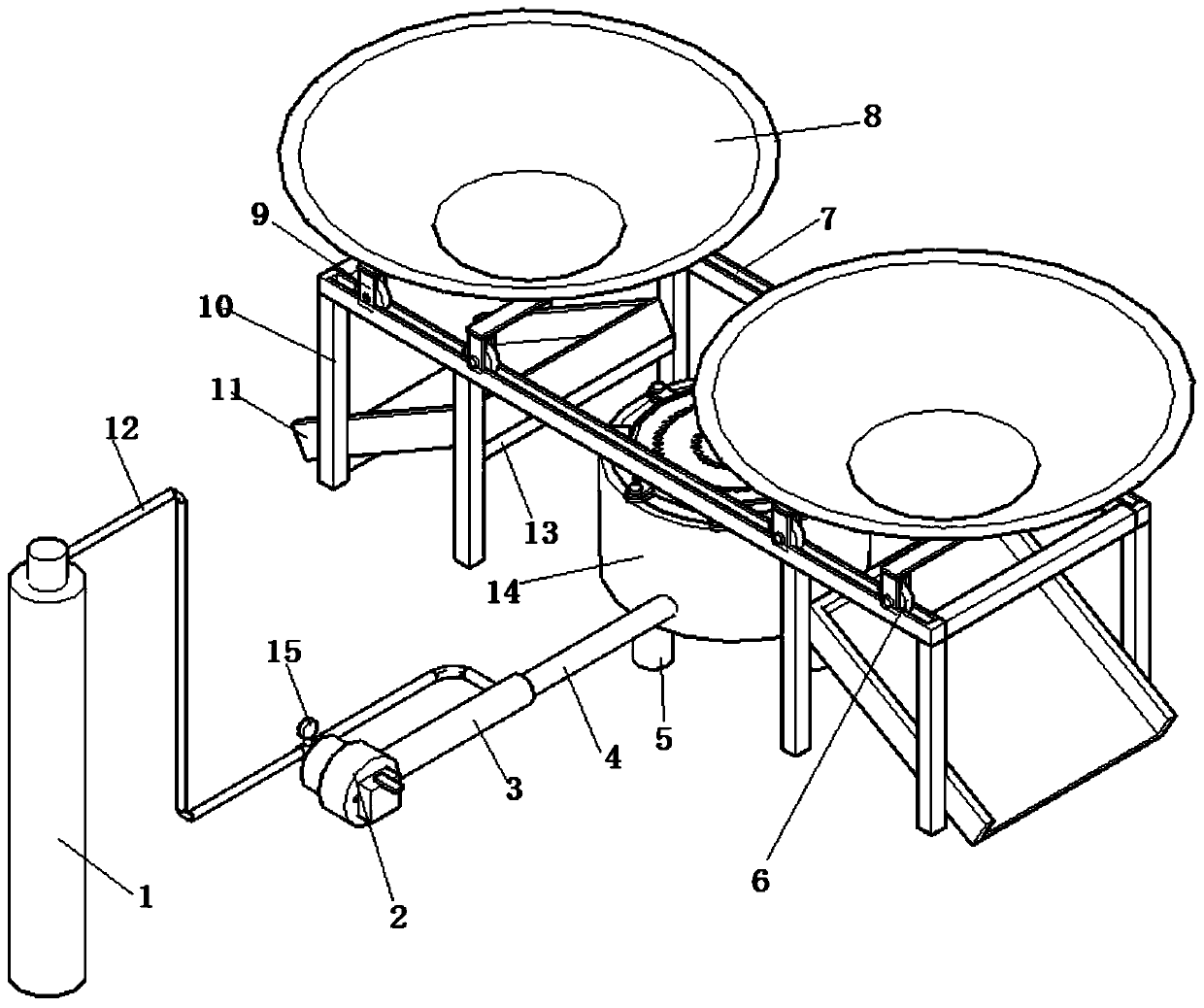 Tea baking stove with fuel gas replacing charcoal