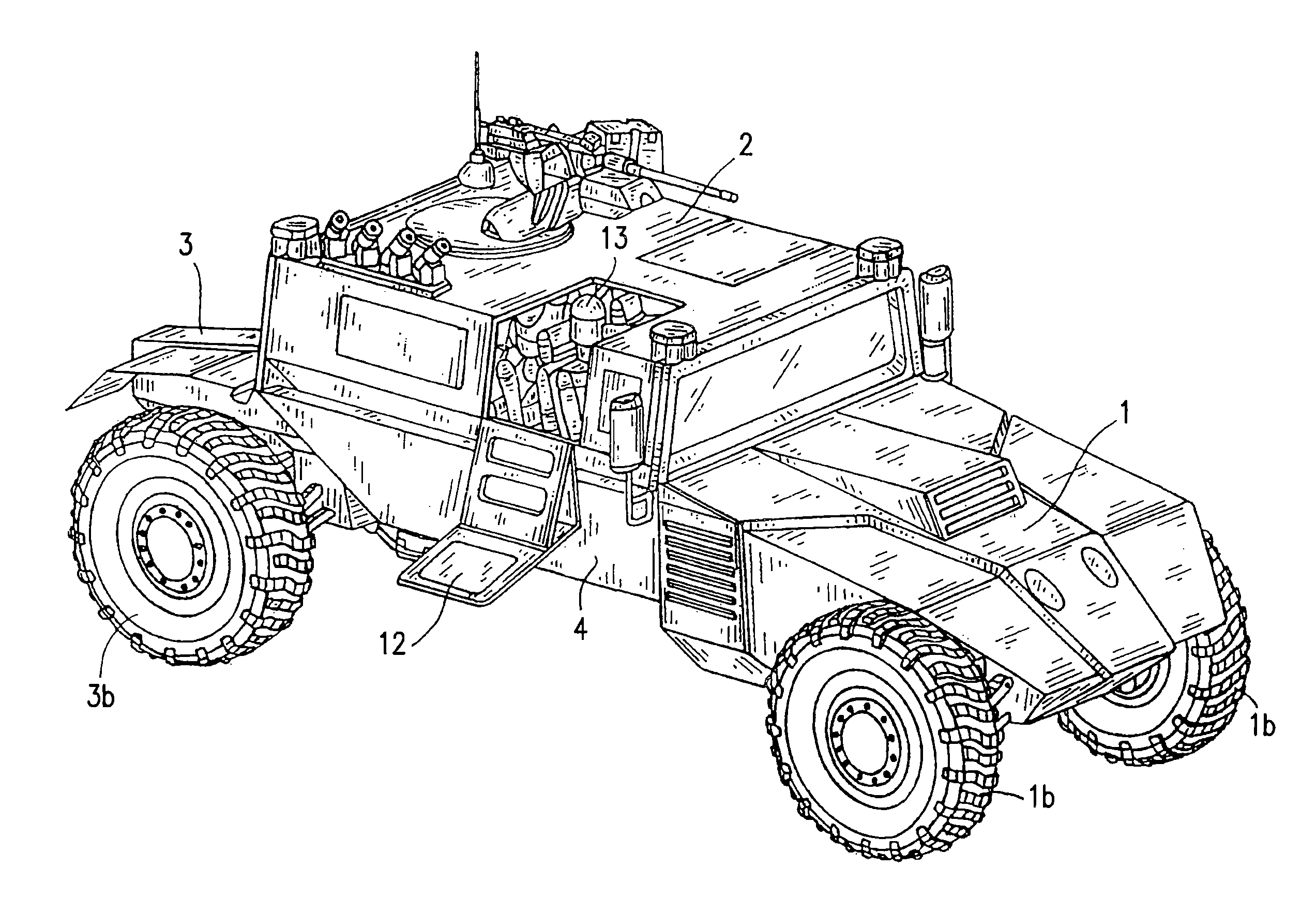 Vehicle protection against the effect of a land mine