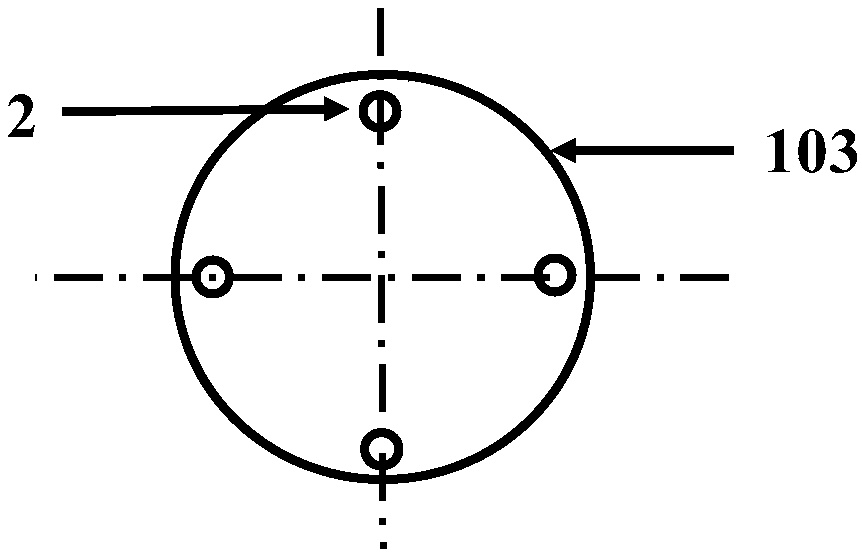 Vertical two-section type blast furnace pulverized coal injection device