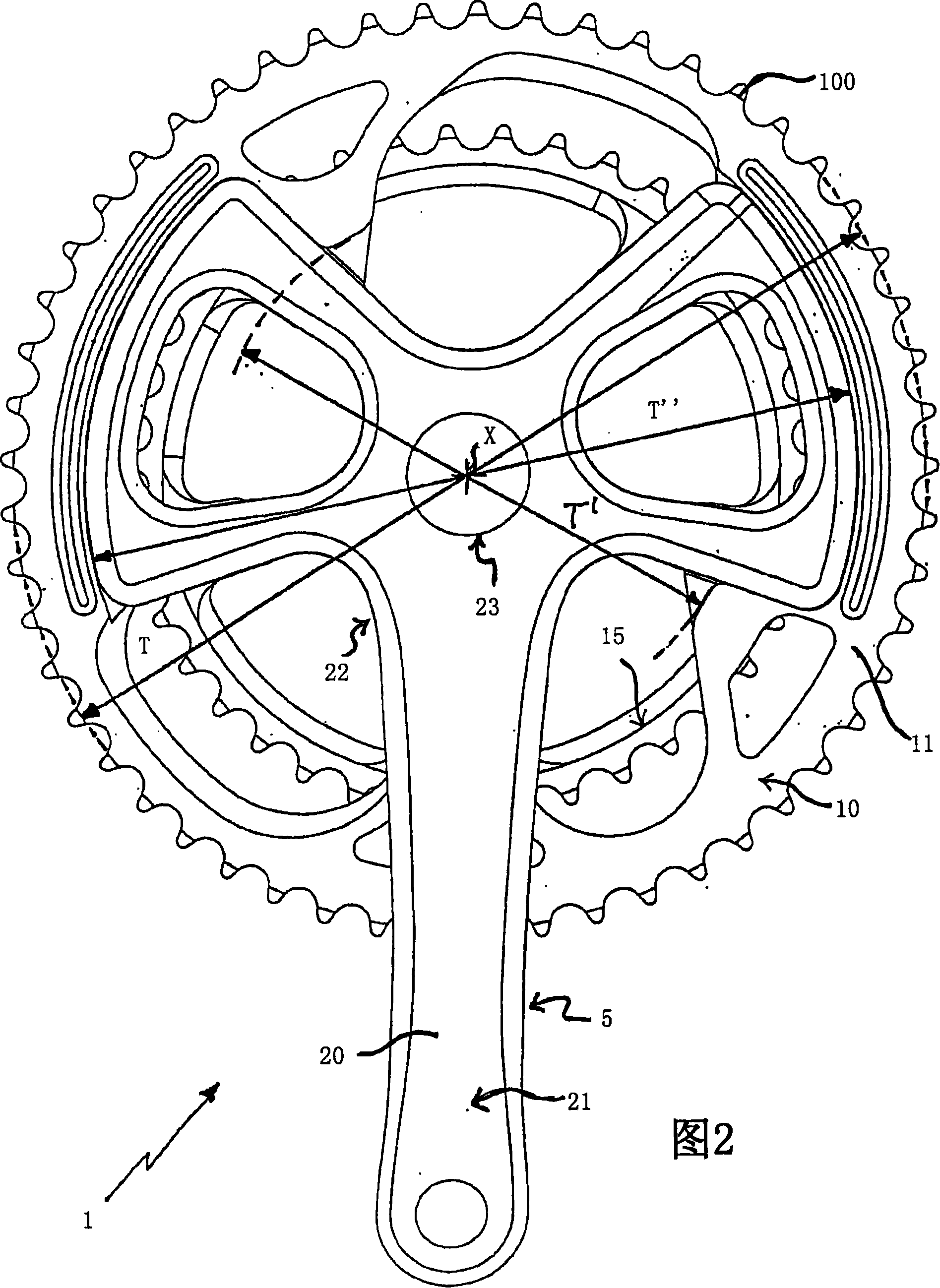 Right crank arm assembly for a bicycle and crank arm and front sprocket thereof