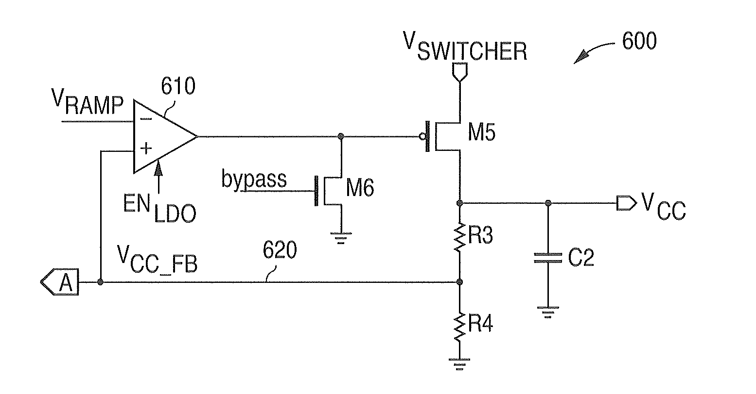 System and method for providing a dynamically configured low drop out regulator with zero quiescent current and fast transient response