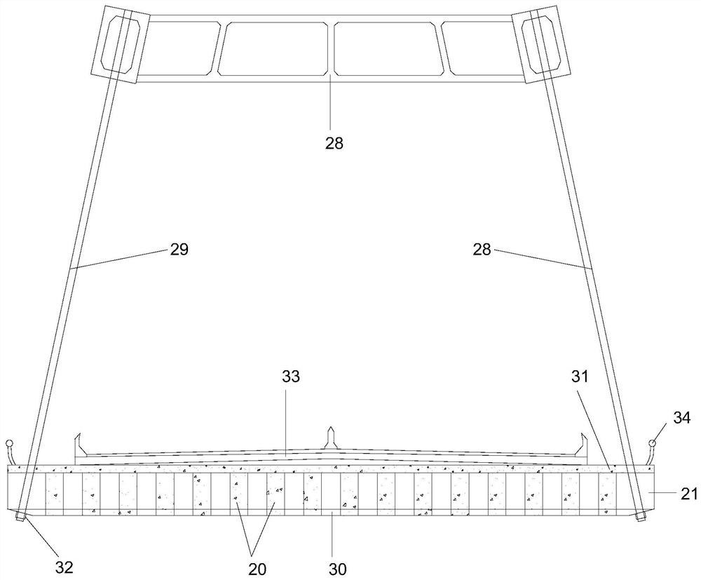 Construction method of newly added pier columns bearing steel truss girders to strengthen bridges spanning existing lines