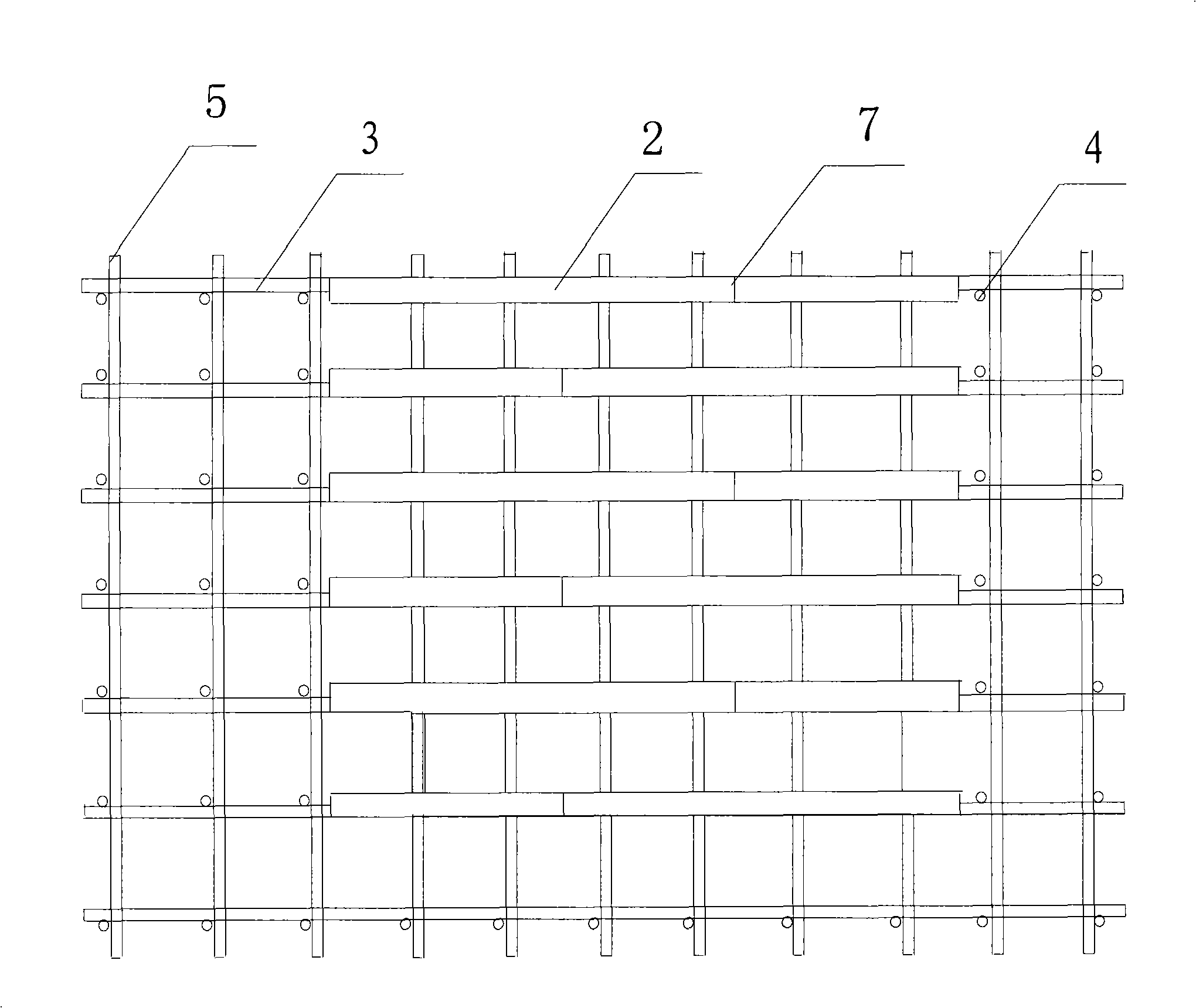 Fastener type steel pipe scaffold template stand