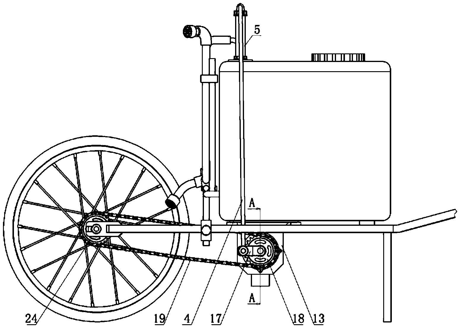 Crop fertilization and pesticide spray trolley