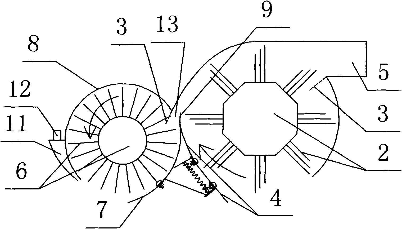 Sweeping device of road sweeping vehicle