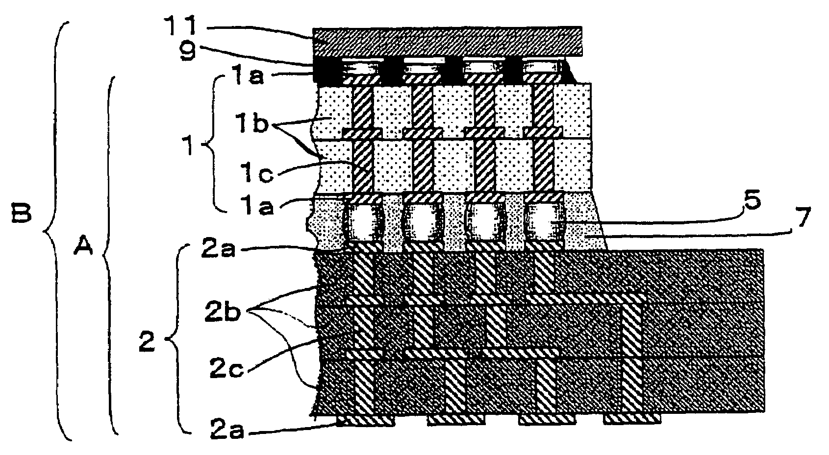 Laminated wiring board and its mounting structure