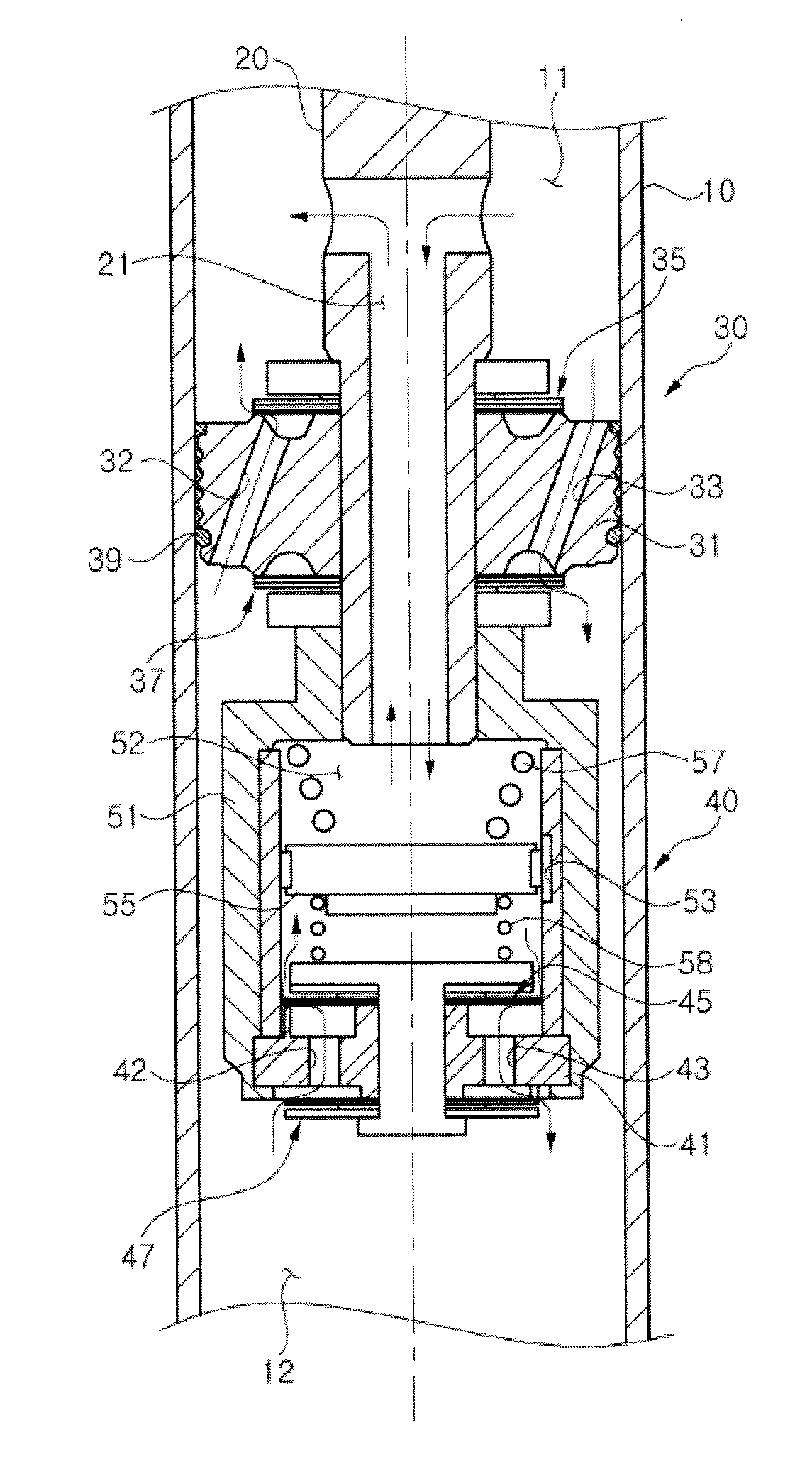 Valve structure of shock absorber