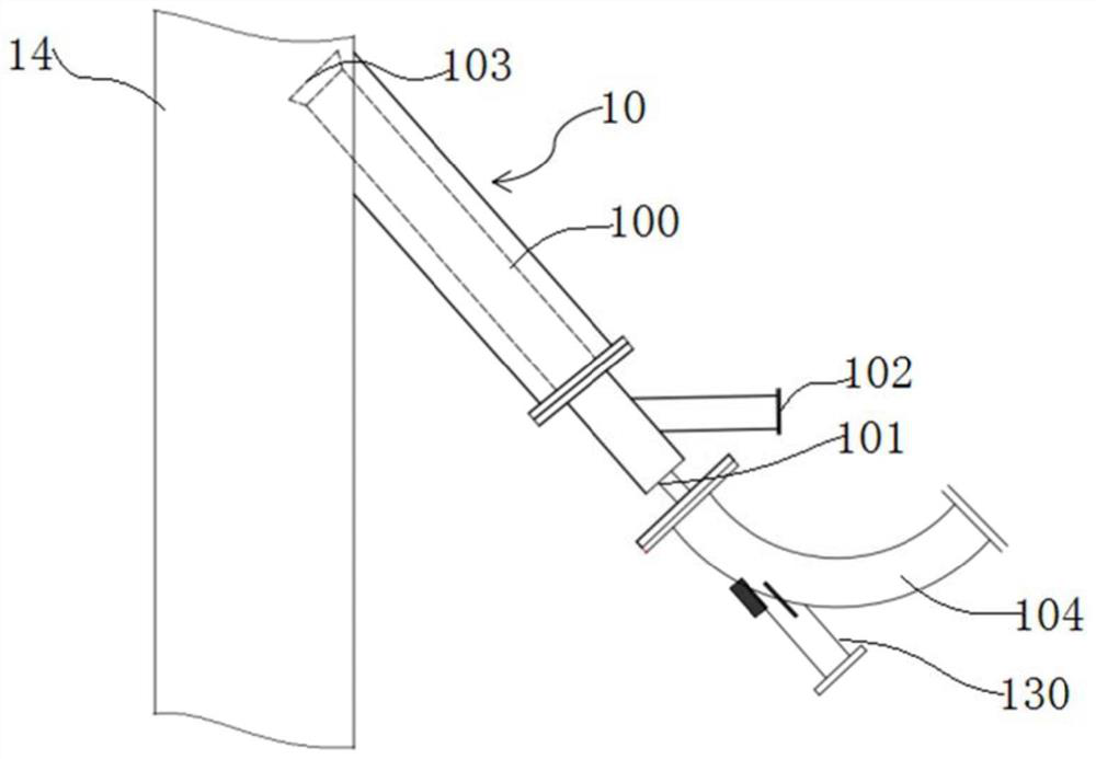 Nozzle device, catalytic cracking system and nozzle dredging method