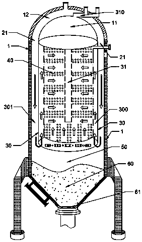 Anti-blocking filtering basin and working method thereof