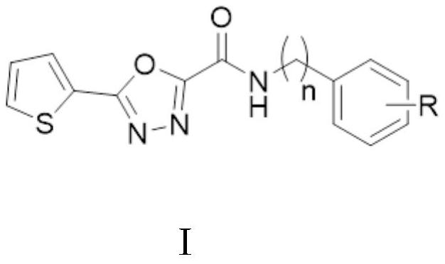 Preparation method, product and application of a class of thiophene-linked 1,3,4-oxadiazole carboxamides