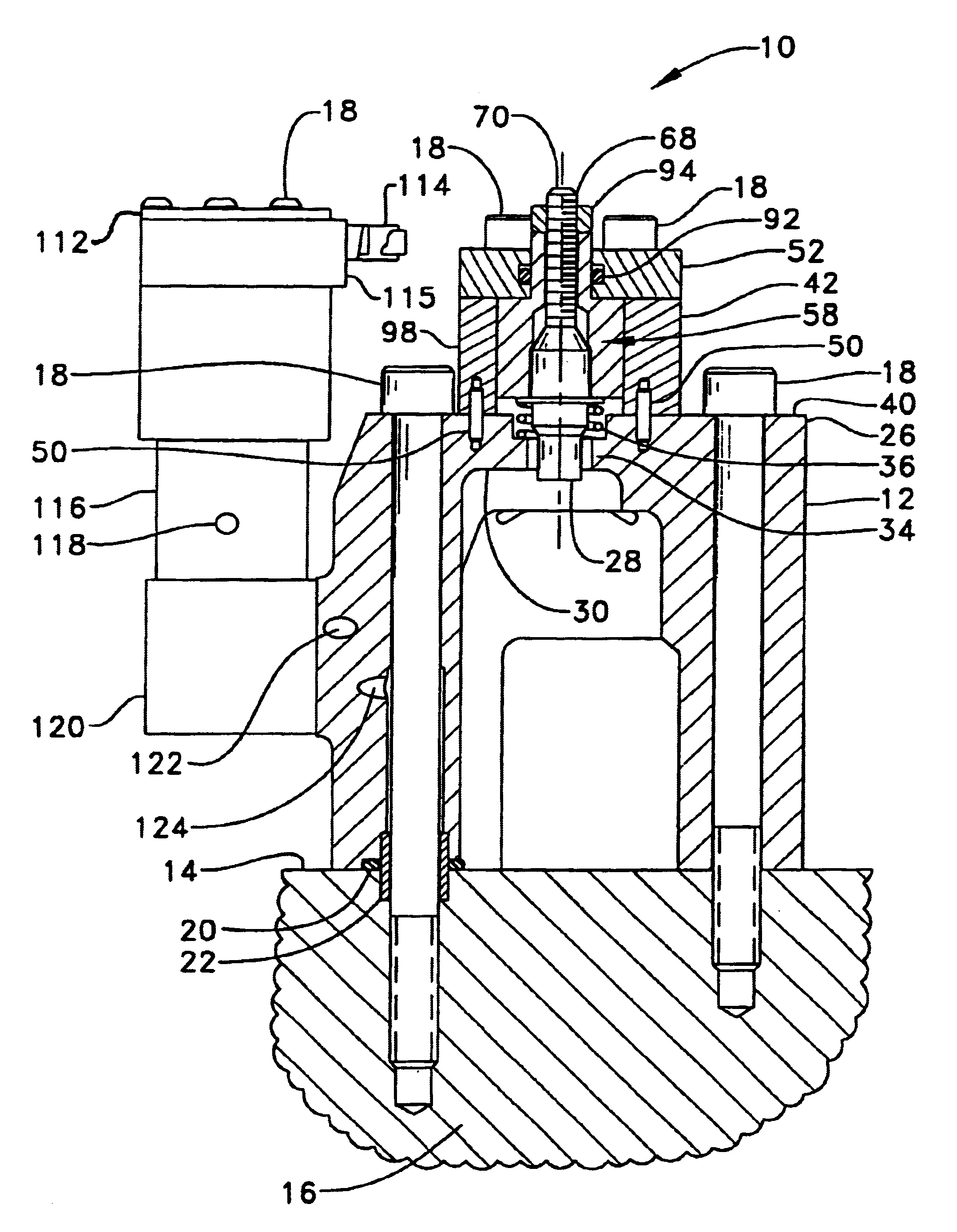 Integral lash adjustor for hydraulic compression engine brake