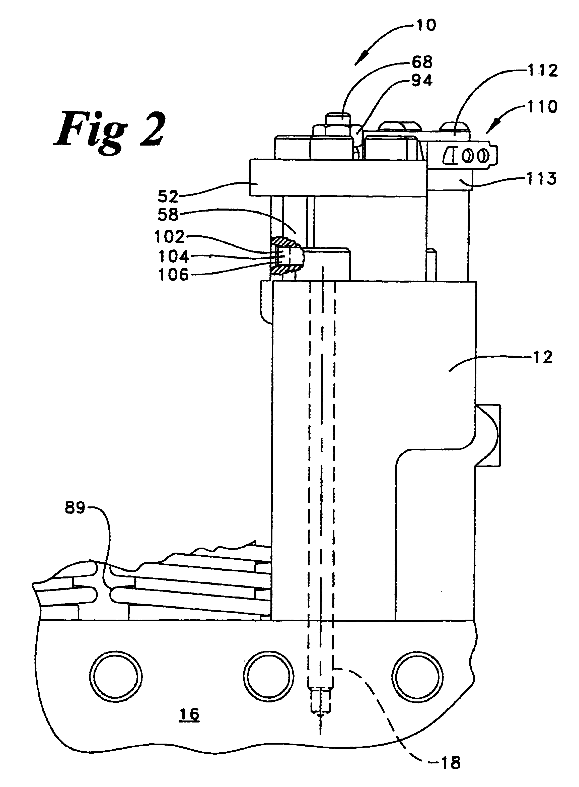 Integral lash adjustor for hydraulic compression engine brake