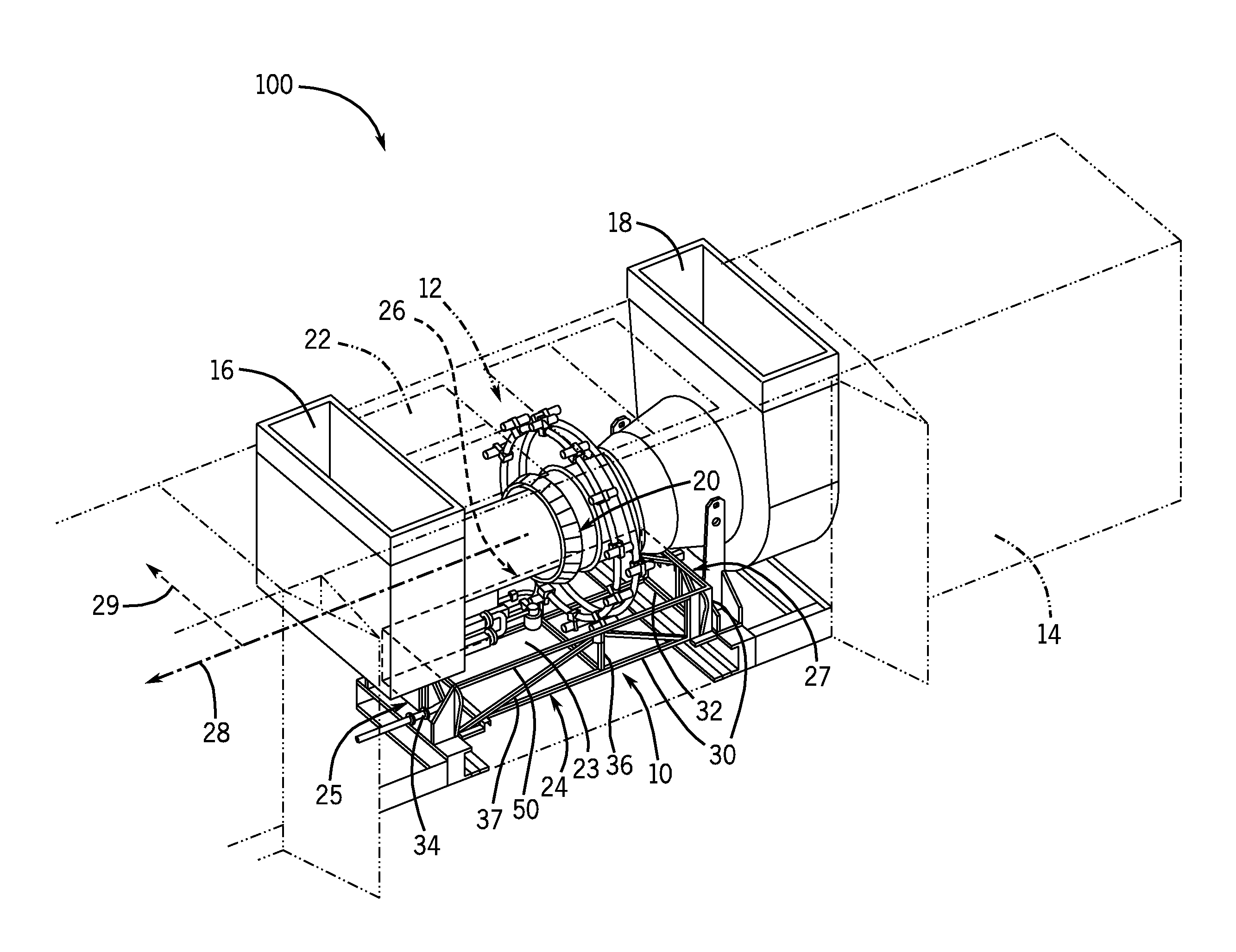 Multipurpose support system for a gas turbine