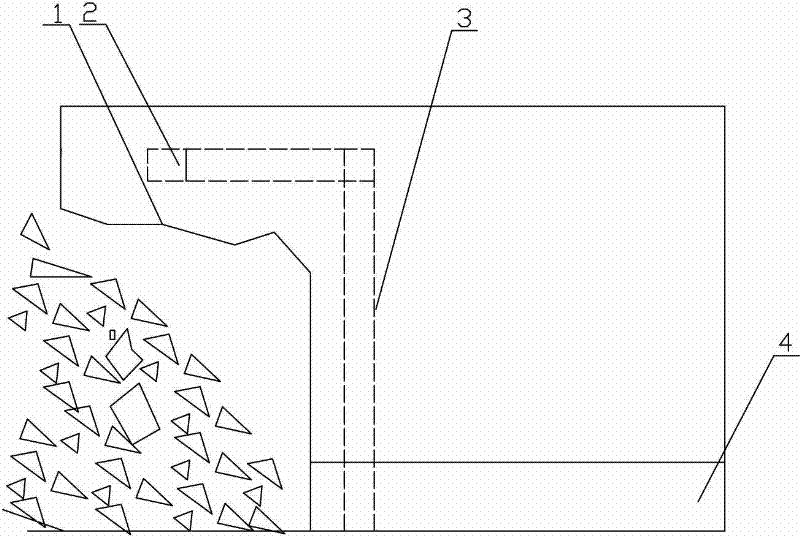 Method for processing suspension top by medium-deep hole blasting on upper and lower shoes