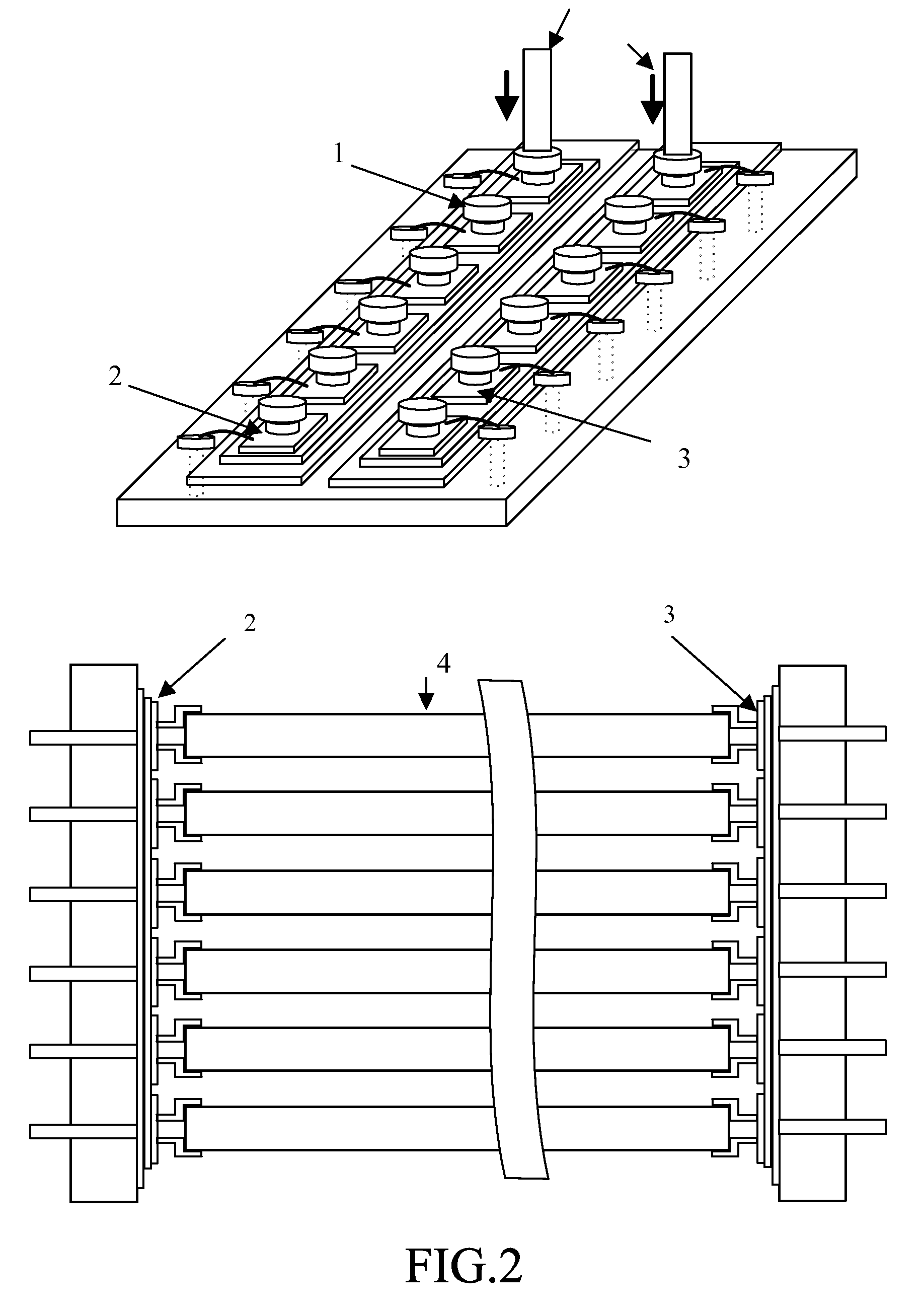 Integrated circuit having compact high-speed bus lines for optical signal