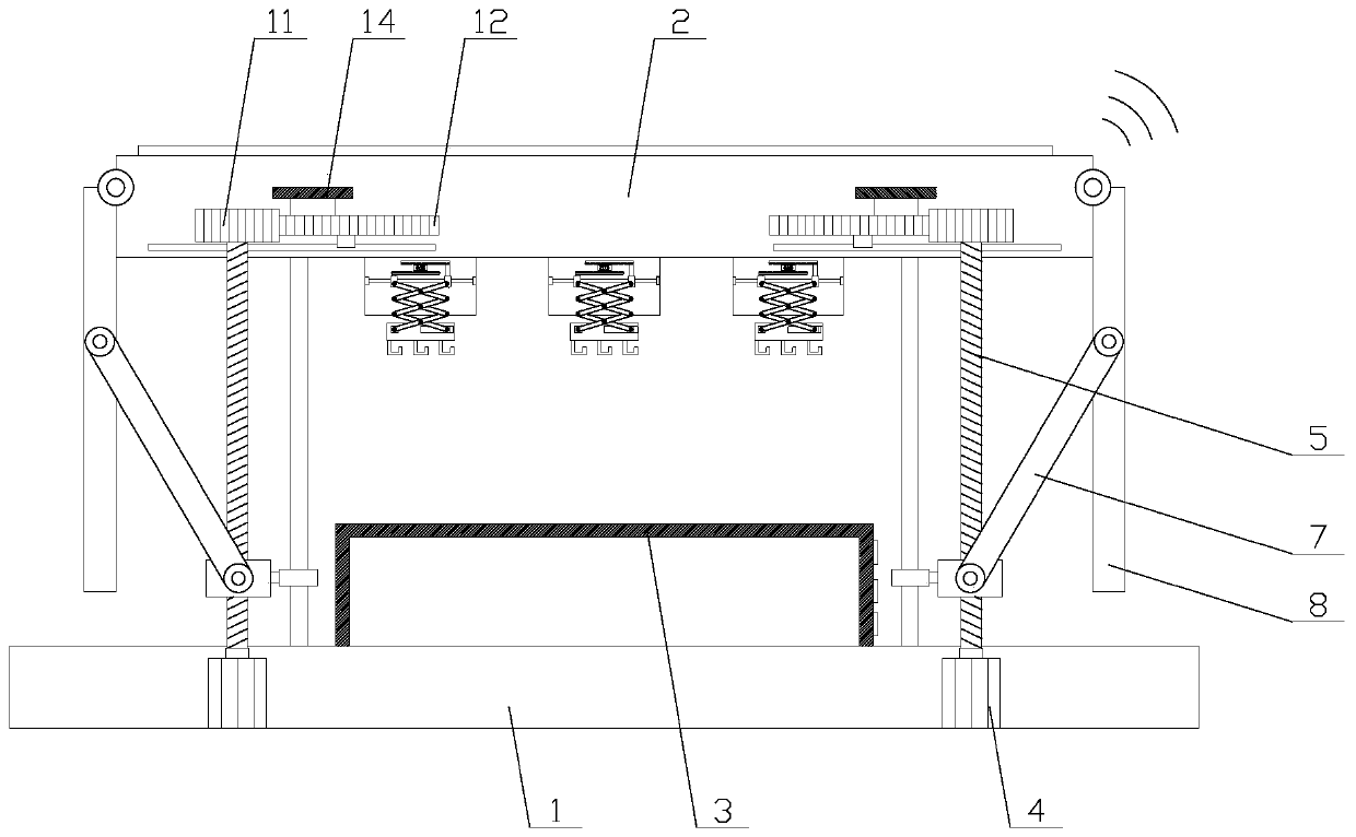 A bus station with functions of ventilation adjustment and article placement