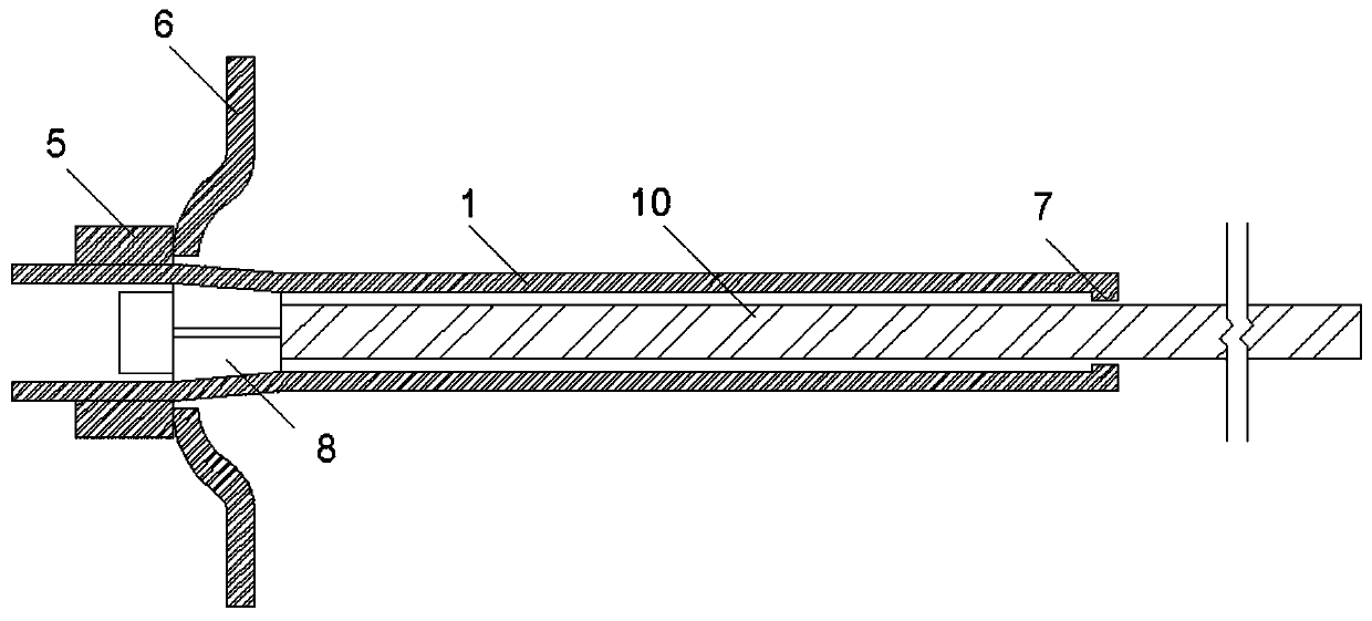 An expanded-diameter extrusion friction anchor rod and anchor cable structure