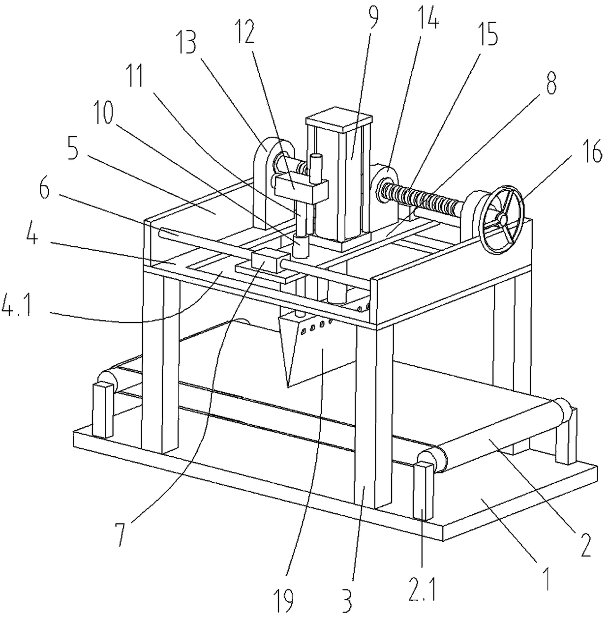 Cutter assembly used for rice strip cutting-off machine