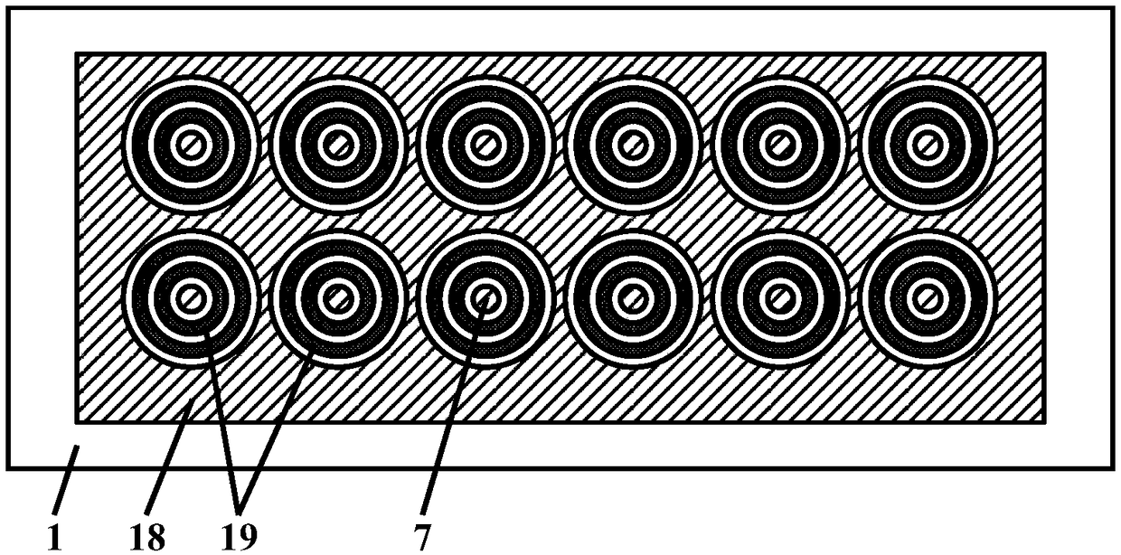 Light-emitting display with asymmetric double slow side arc empty torus cathode commissure tilt door control structure